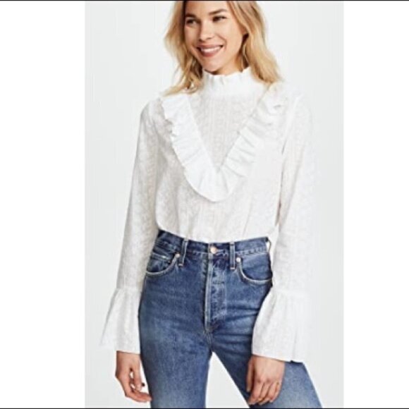 Endless Rose White Ruffle Blouse - Picture 1 of 11